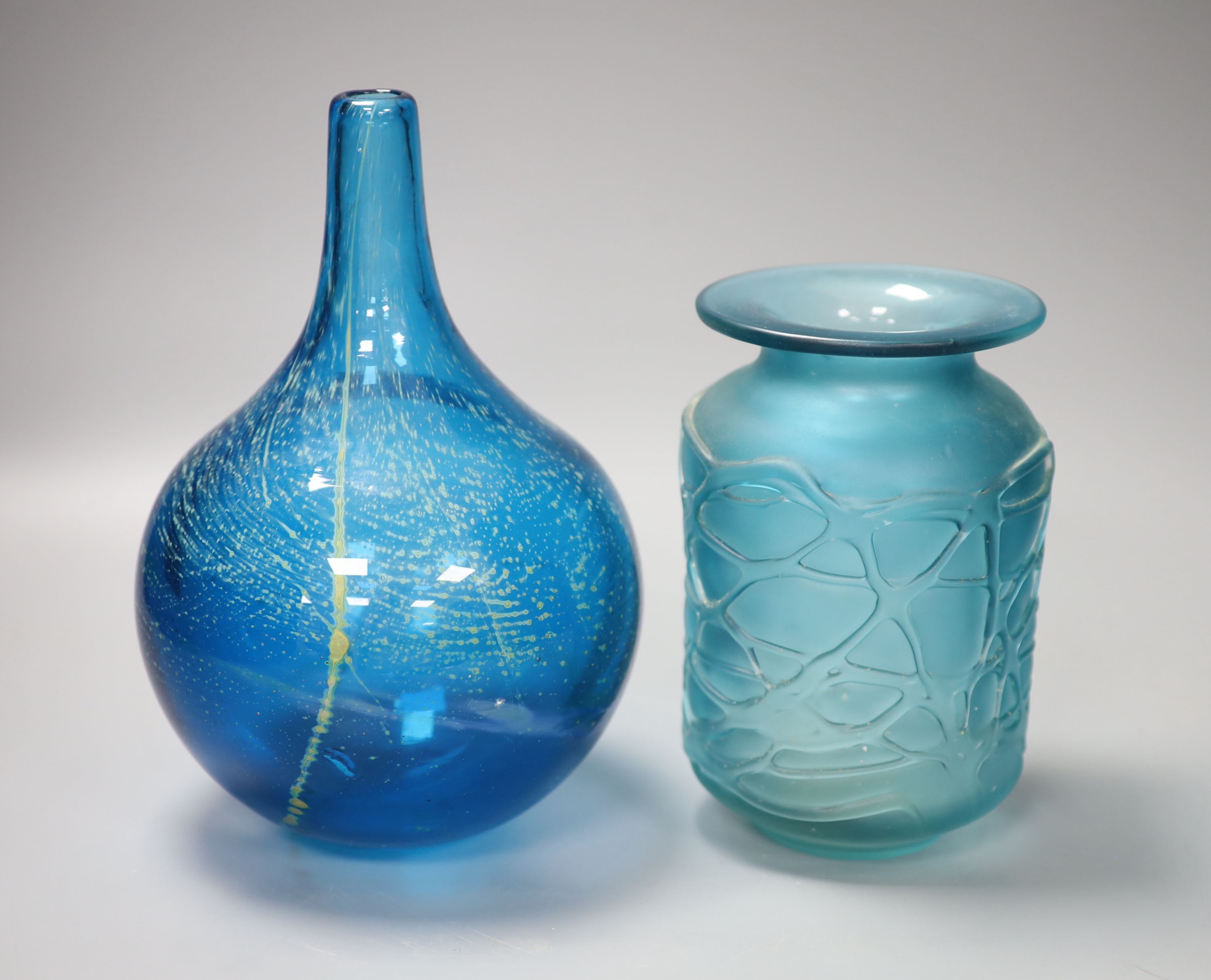 A Mdina Art Glass vase, 25cm high and a similar